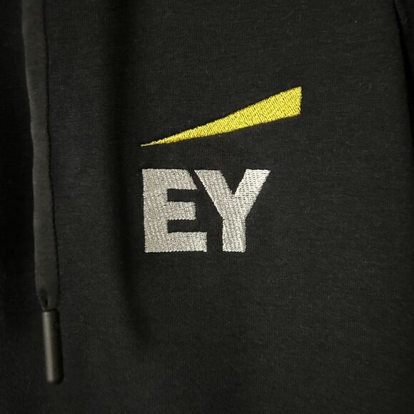 Lululemon Men's City Sweat Pullover Hoodie with EY Logo in Black Size Large - Picture 2 of 5